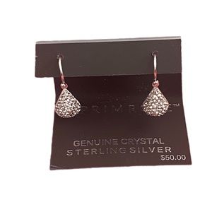 NWT Primrose Genuine Crystal Sterling Silver Earrings.